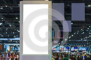 Blank Screen Signboard Mockup Exhibition Hall