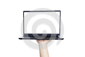 Blank screen of ultrabook laptop photo