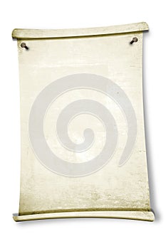 Blank scroll or poster photo