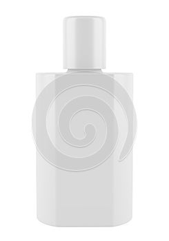 Blank shampoo bottle isolated on white