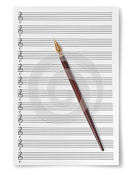 Blank Sheet Music Composition Manuscript Staff
