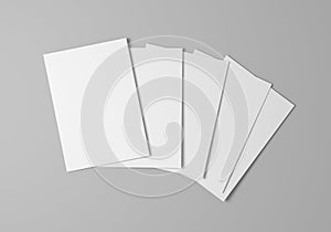 Blank sheet of paper mockup or template
