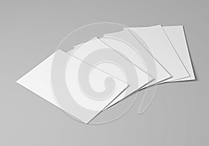 Blank sheet of paper mockup or template