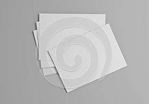 Blank sheet of paper mockup or template