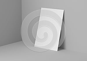 Blank sheet of paper mockup or template