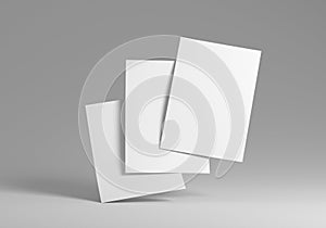 Blank sheet of paper mockup or template