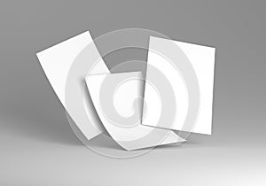 Blank sheet of paper mockup or template
