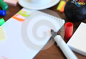 Blank sheet and stationeries photo