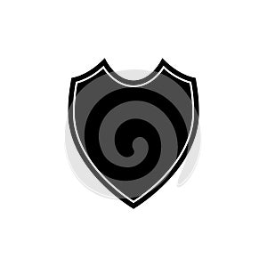 Blank Shield icon. Security and protector sign isolated on white background