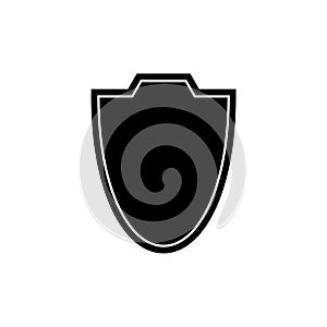 Blank Shield icon. Security and protector sign isolated on white background