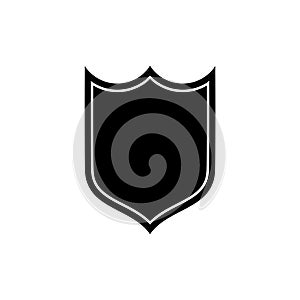 Blank Shield icon. Security and protector sign isolated on white background