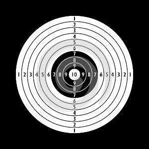 Blank shooting target template