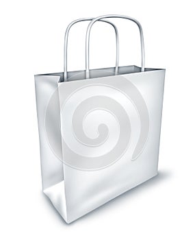 Blank shopping bag symbol