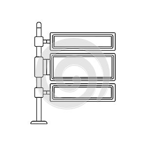 Blank sign board colored icon. Element of road signs and junctions for mobile concept and web apps icon. Outline, thin line icon