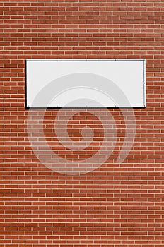 Blank Sign On Brick Wall For Your Message