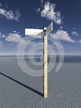 Blank Sign Post