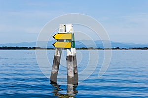 Blank sign to place your own message on