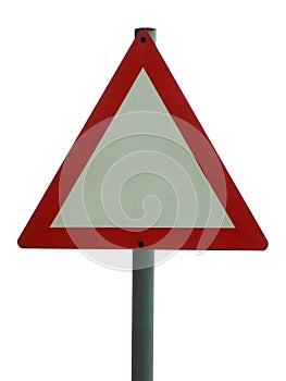 Blank sign - triangular