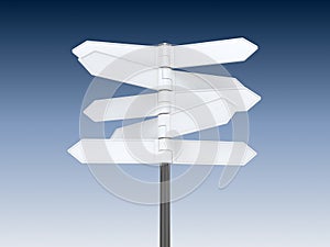 Blank signpost
