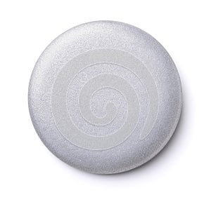 Blank silver button badge