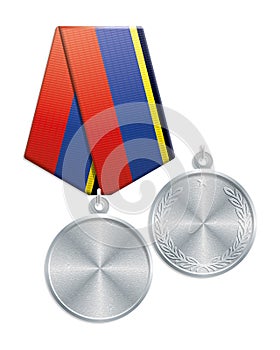 Blank silver medal