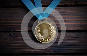 Blank silver Medal. Created with Generative AI technology.