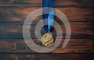 Blank silver Medal. Created with Generative AI technology.