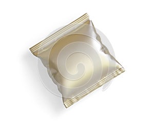 Blank silver metallic foil bag for packaging design