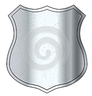 Blank Silver Shield