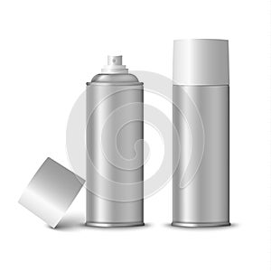 Blank silver spray bottle template