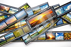 Blank Slide Film Strips with Empty Frames