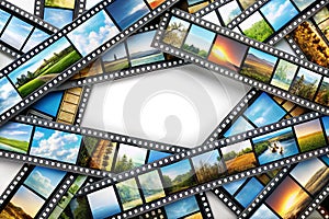 Blank Slide Film Strips with Empty Frames