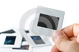 Blank slide, old photo frame