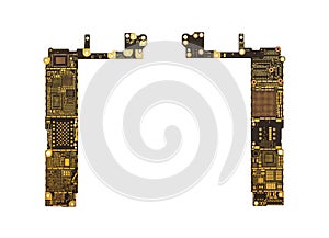 Blank Smart Phone Circuit Board Isolate