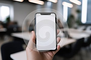 Blank smartphone office. Generate Ai