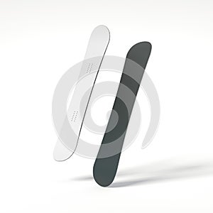 Blank snowboard mockup. 3d rendering