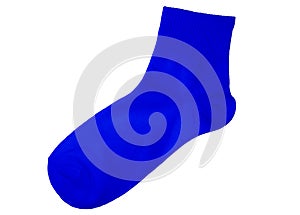 Blank socks blue color on the white background