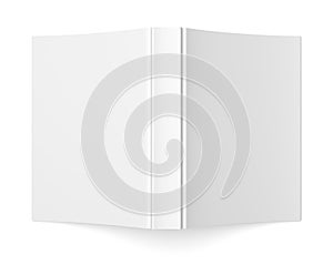 Blank soft cover book template on white