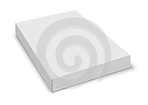 Blank softcover book isolated on white background