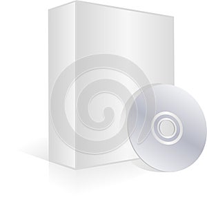Blank software box and cd