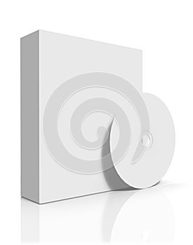 Blank software box with CD/DVD