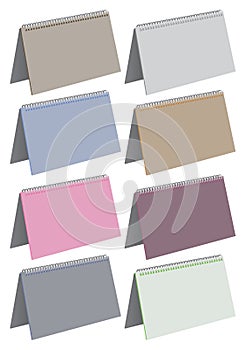 Blank Spiral Bound Note Pads Vector