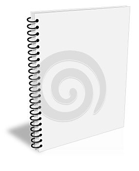 Blank spiral notebook closed empty ebook cover