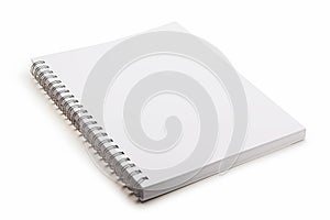 Blank Spiral Notebook Isolated on White