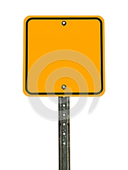 Blank Square Caution Sign