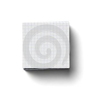 Blank Square Graph Paper Notepad Isolated on White