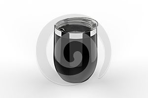 Blank Stainless Steel Stemless Wine Glass Tumbler  for Branding. 3d illustration.