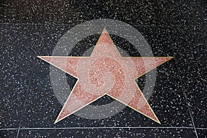 A blank star in Hollywood Walk of Fame