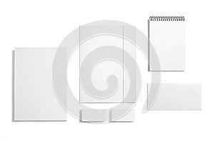 Blank Stationery set isolated on white