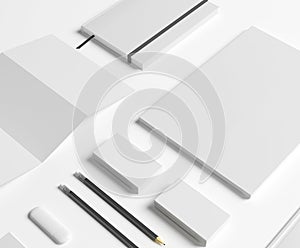 Blank Stationery set on white